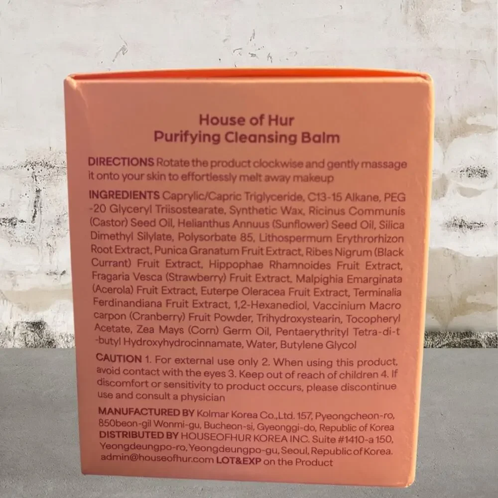 House of HUR $22 Purifying Cleansing Balm NIB